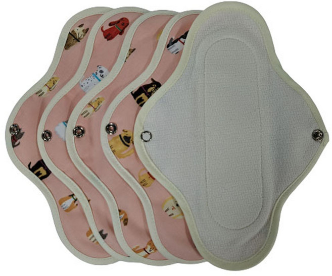 위즐리 면생리대 임산부면패드 방수 댕댕이핑크, 중형, 5개입, 1개