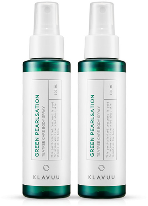 클라뷰 그린 펄세이션 티트리케어 바디스프레이, 2개, 100ml
