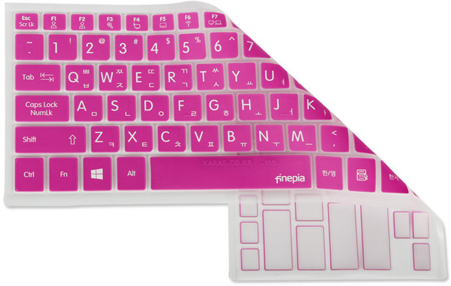 파인피아 갤럭시북 플렉스 NT930QCG-K58HM용 문자키스킨 B타입, PINK, 1개