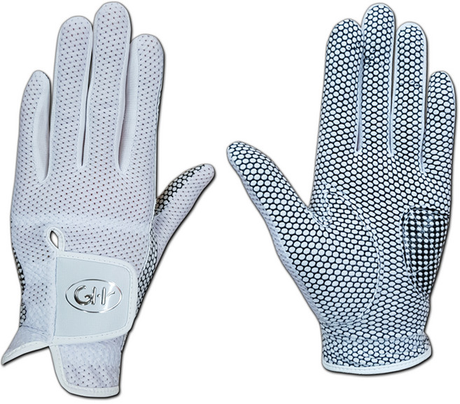 지에이치 여성용 쿨매쉬 실리콘 골프장갑 양손용, 화이트, 1세트