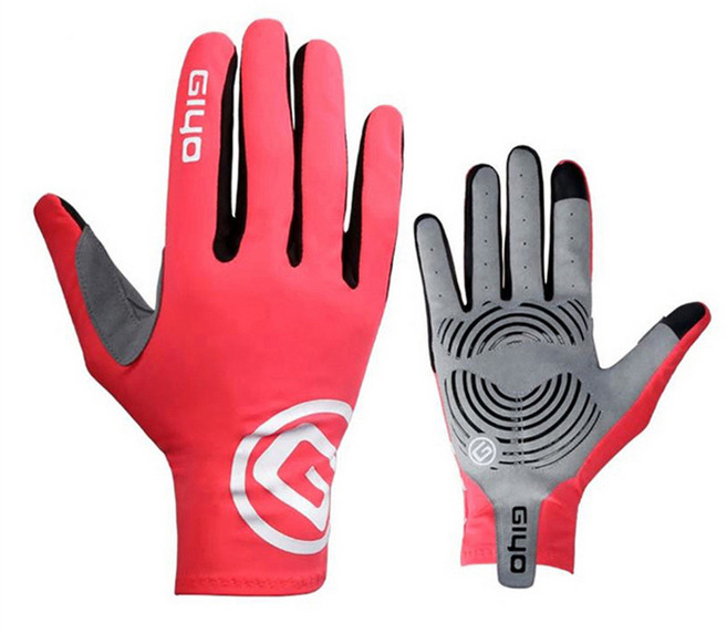 지요 휴대폰 터치 라이딩 긴장갑 양손착용 S02, 빨강