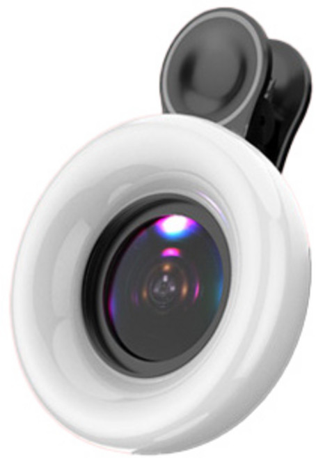 ILWOO LED 라이트 스마트폰 접사렌즈 IW-TA, 블랙, 1개