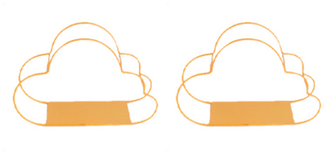 클라우드 메탈 레이어 선반 골드 2p, 1개