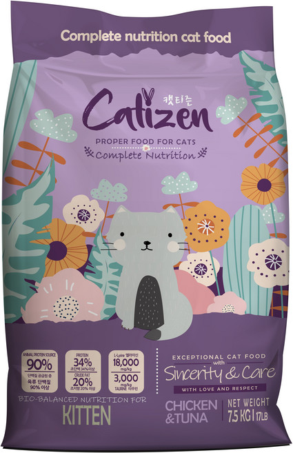 캣티즌 키튼 건식사료, 닭, 7.5kg, 1개