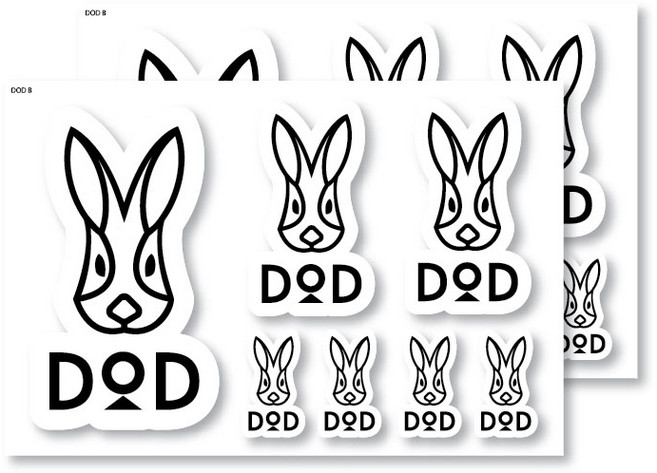 STEA 도플갱어 DOD 캠핑 로고 스티커 2p, DOD B타입