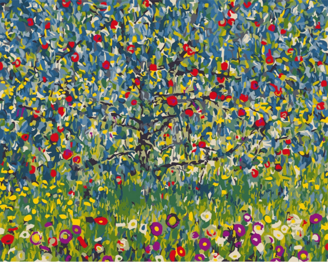 모모픽스페인팅 DIY 명화그리기 세트 40 x 50 cm, 클림트의 사과나무, 1개