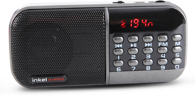 인켈 디지털 휴대용 효 라디오, IK-WR10, 블랙