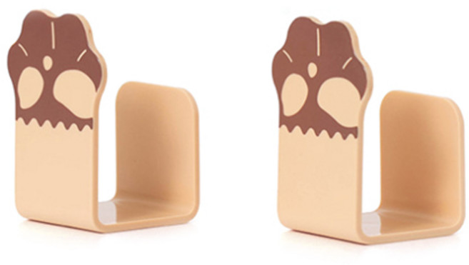 냥이 냄비커버 랙, 브라운, 2개