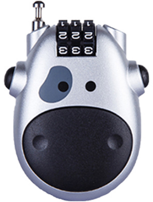 다용도 미니 케이블 자물쇠 실버, 1개