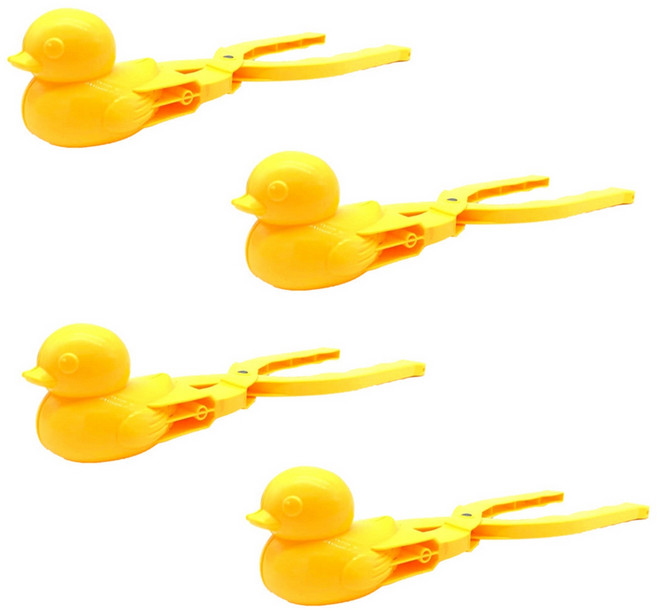 Living Wom 鴨子造型雪夾沙夾 黃色 4入, 4個