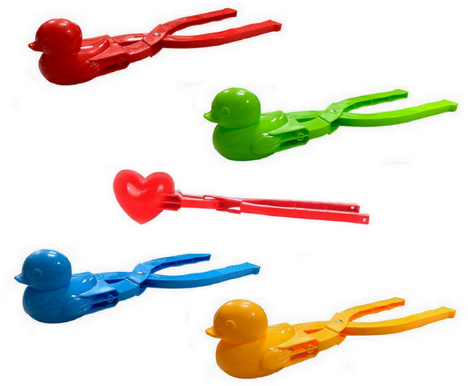 리빙웜 오리모양 하트 눈 집게 모래집게 5종세트, 1개