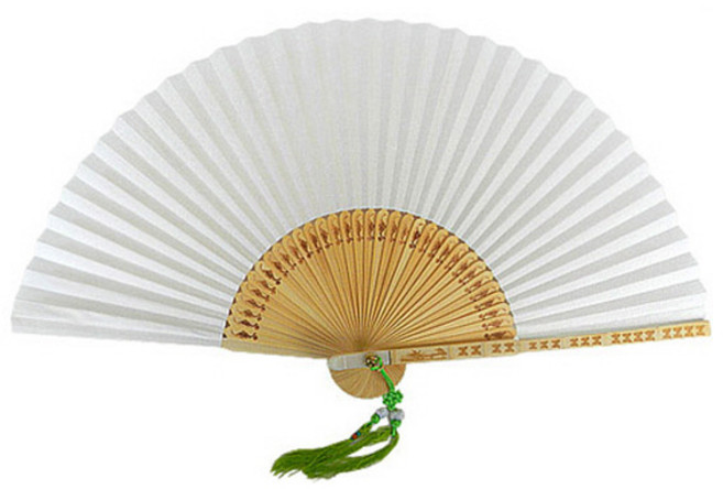 한지접선 부채 대, 백선, 1개