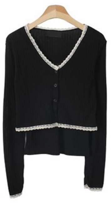 린다샵 여성용 베리뜨 레이스 나시 가디건 셑 SET1244K12