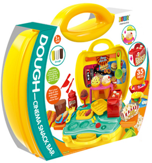 보와 시네마 스낵 팝콘 햄버거 아이스크림 유아용 칼라클레이 35종 세트 to8730, 혼합색상, 1개