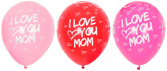 셈퍼텍스 I love you Mom 풍선 30cm 12p, 혼합색상, 2세트