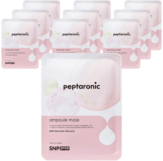 에스엔피프렙 펩타로닉 앰플 마스크팩 25ml, 1개입, 10개
