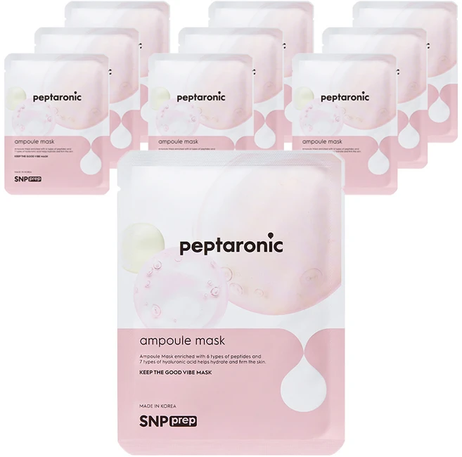 에스엔피프렙 펩타로닉 앰플 마스크팩 25ml, 1개입, 10개 - 쿠팡