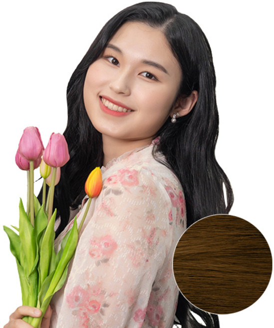 벨리음 벨크로 붙임머리피스 롱 내추럴 웨이브, HB (허니브라운), 10개