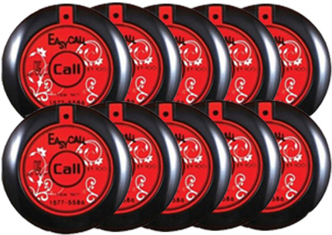 이지콜 호출벨, 레드블랙, 10개