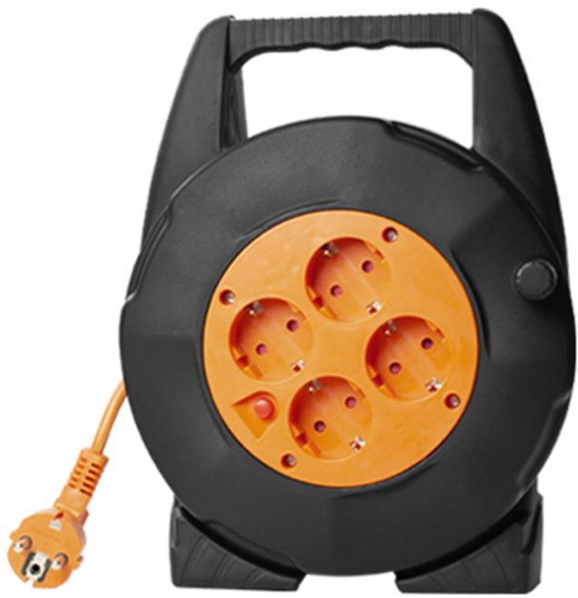 티지아이씨컴퓨터 코드 릴선 4구 TGC-1010, 10m, 혼합색상, 1개