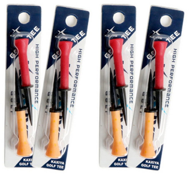 카시야골프 트럼펫 골프티 2p x 4세트, 랜덤발송