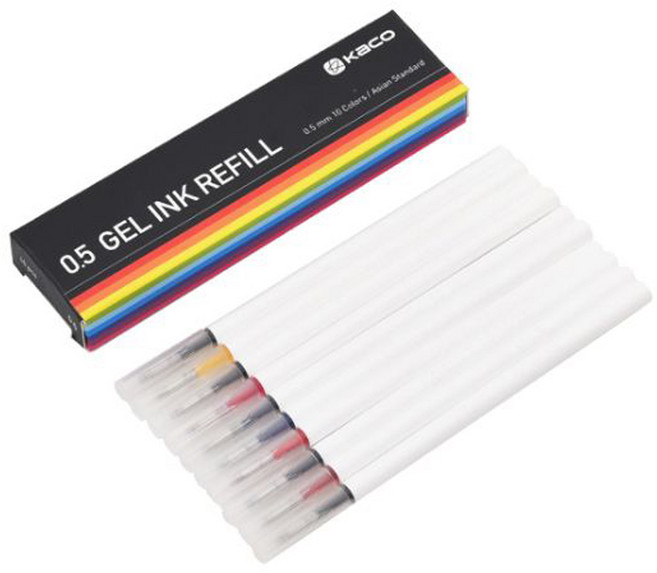 카코 중성 젤펜 리필심 0.5mm, 컬러믹스
