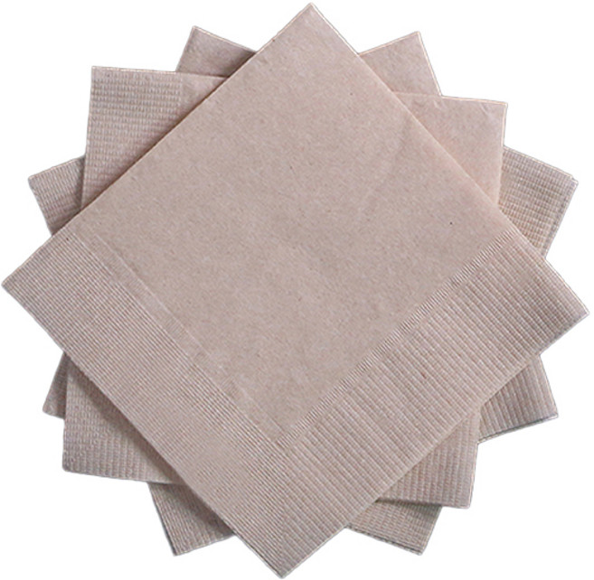 餐巾工廠 雞尾酒素色餐巾 8000入, 棕色, 1個