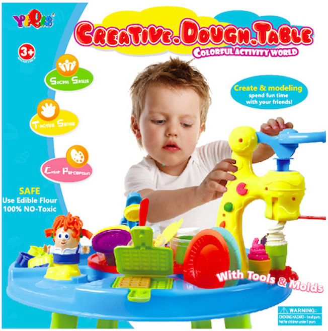 크리에이티브 테이블 도우 유아용 칼라클레이 세트 yiqisn8838, 혼합색상, 1개