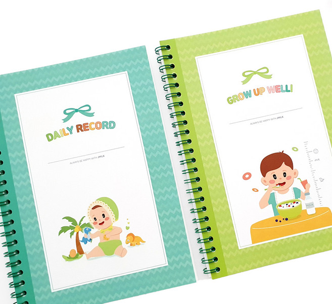 제이밀크 리틀 프린세스 육아일기 세트, 파랑공룡, 야미야미 시리얼, 1세트