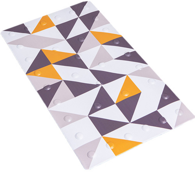 미끄럼 방지 PVC 욕실 샤워 발매트 트라이앵글, 1개