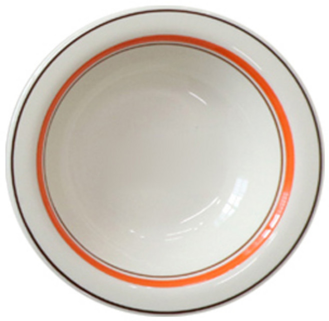카네수즈 플레이트 샐러드 파스타 요거트 시리얼 볼 2호(17cm), 오렌지, 1개