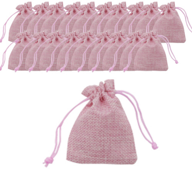 컬러 마소재 포장 주머니 소, 핑크, 20개