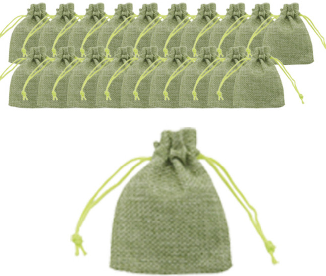 컬러 마소재 포장 주머니 소, 그린, 20개