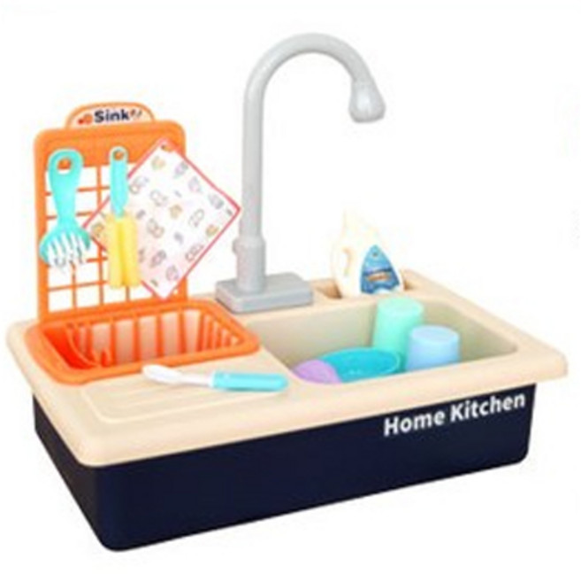 봉봉몬스터 물나오는싱크대 주방놀이 장난감, 블루, 1개