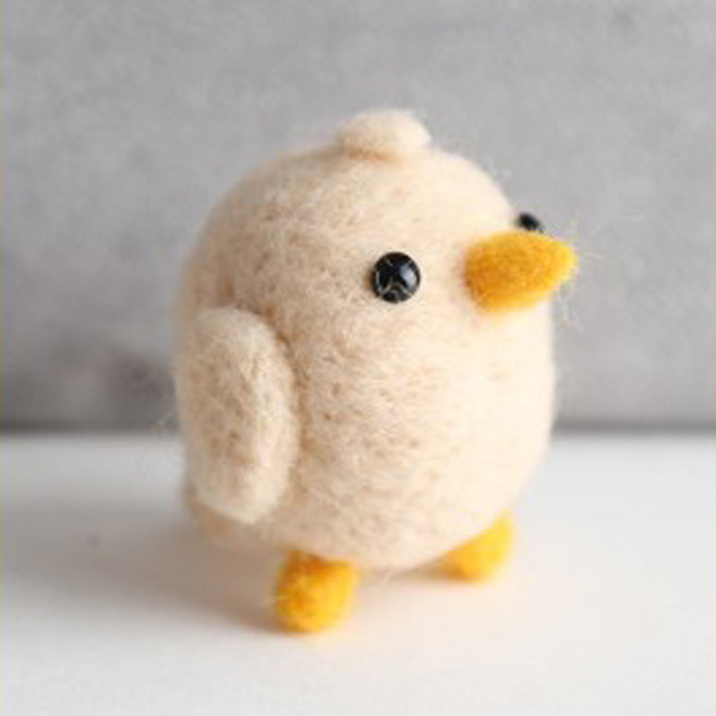초보자 니들펠트 동물 만들기 DIY 세트, 1개, 병아리
