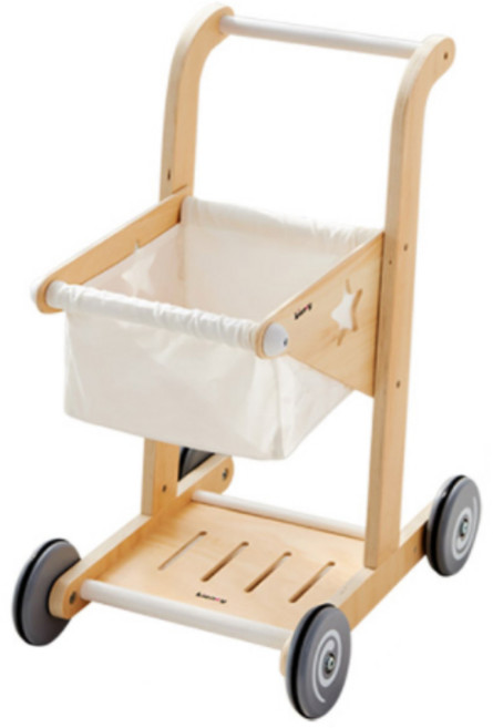 키엔비 원목 쇼핑카트 완구, 혼합색상, 1개