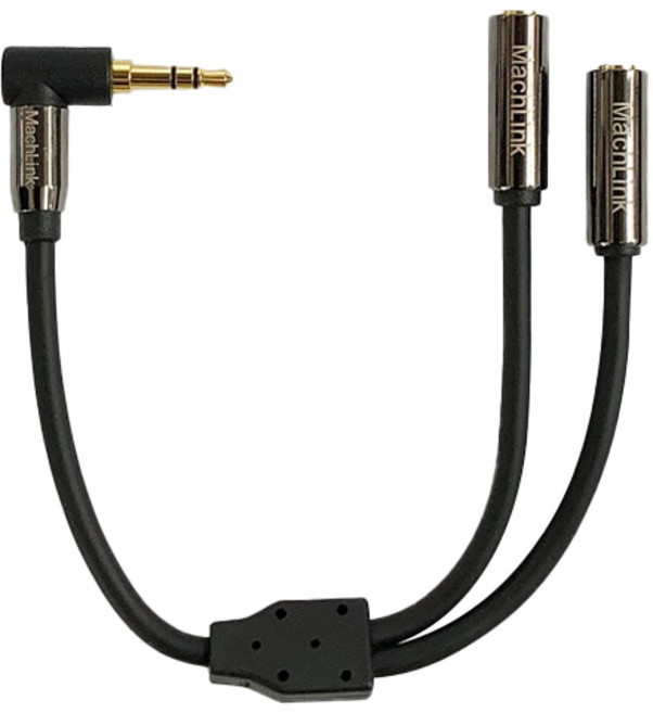 마하링크 프리미엄 3극 스테레오 Y연장 꺾임 케이블 3.5mm, ML-TSYH015, 1개