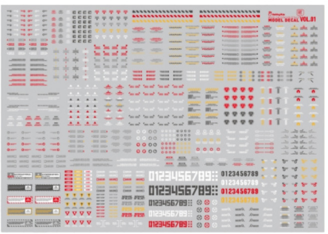 하비미오 UV 형광 습식 대형 코션데칼 스티커 VOL 1, 001, 1개