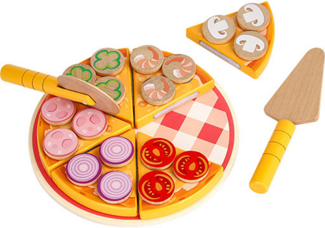 캐스비 플레이 빅토리아 피자파티 소꿉놀이, 노랑, 1개