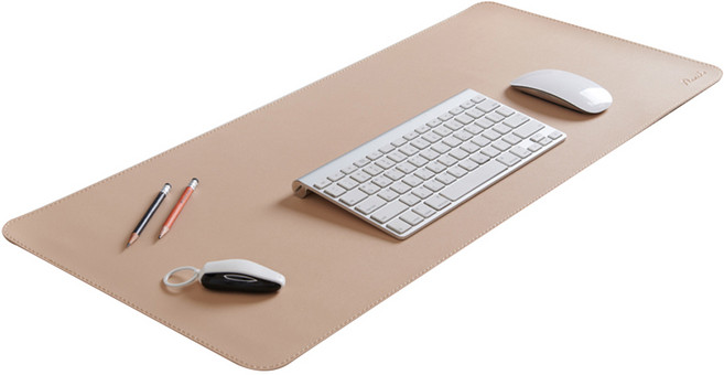 다니카 프리미엄 와이드 가죽 데스크매트 DKY-4001S, 베이지