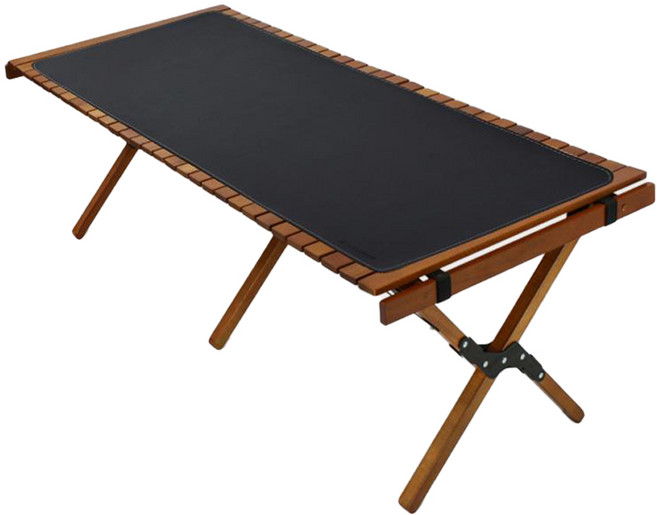 블랙벅 감성캠핑 가죽 테이블보, 블랙