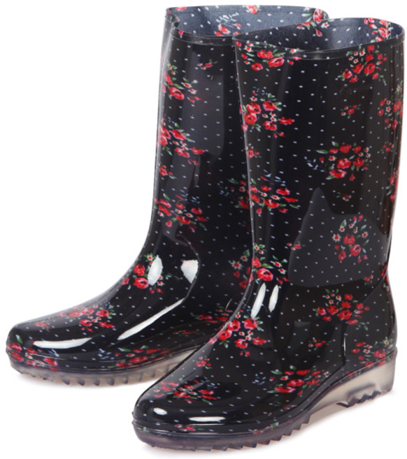 보생 K투명 여성 장화, 장미, 245