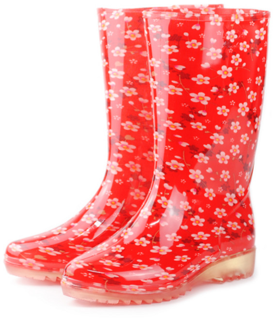 보생 K투명 여성 장화, 앵두, 250