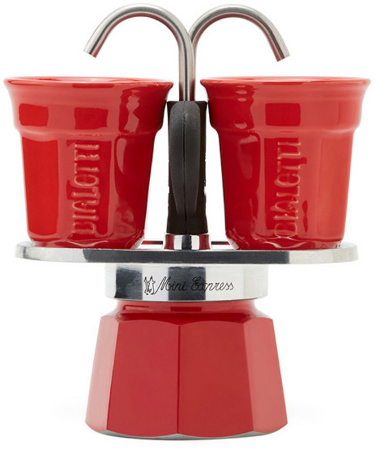 비알레띠 미니 익스프레스 모카포트, 레드, 1세트