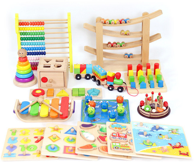 토도리브로 원목교구 15종 세트, 혼합색상, 1개