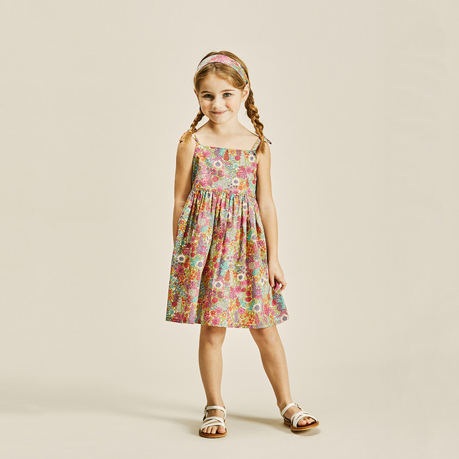 릴리빌리 여아용 리버티 시아라 민소매 원피스