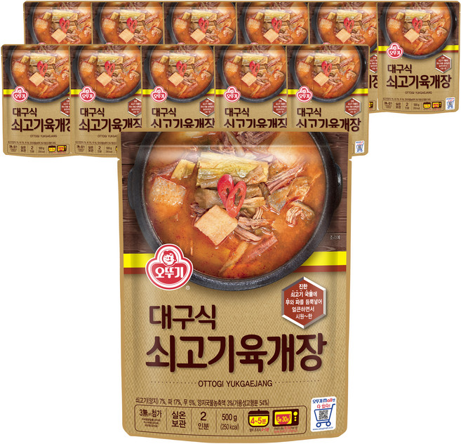 오뚜기 대구식 쇠고기육개장, 500g, 12개