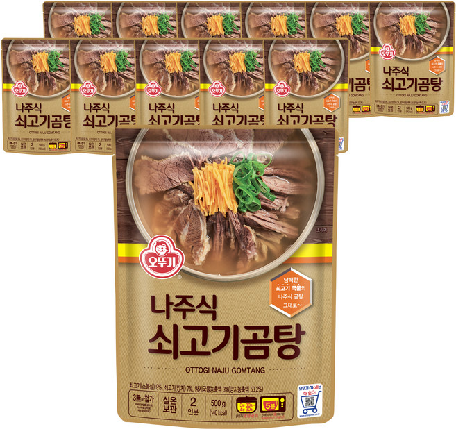 오뚜기 나주식 쇠고기곰탕, 12개, 500g