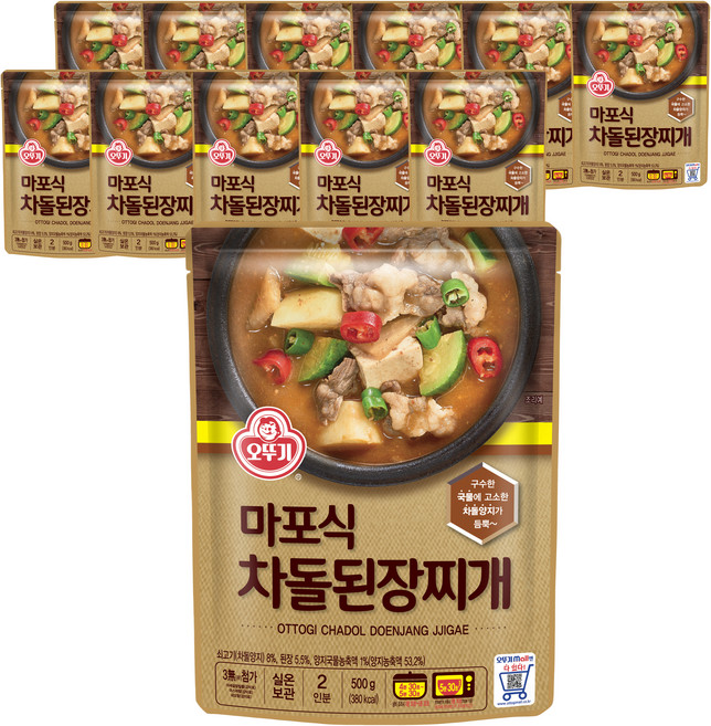 오뚜기 마포식 차돌된장찌개, 500g, 12개
