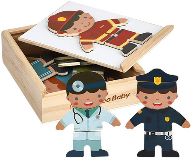 캐스비 튼튼 자석 직업 매칭 퍼즐 2204, 혼합색상, 1개